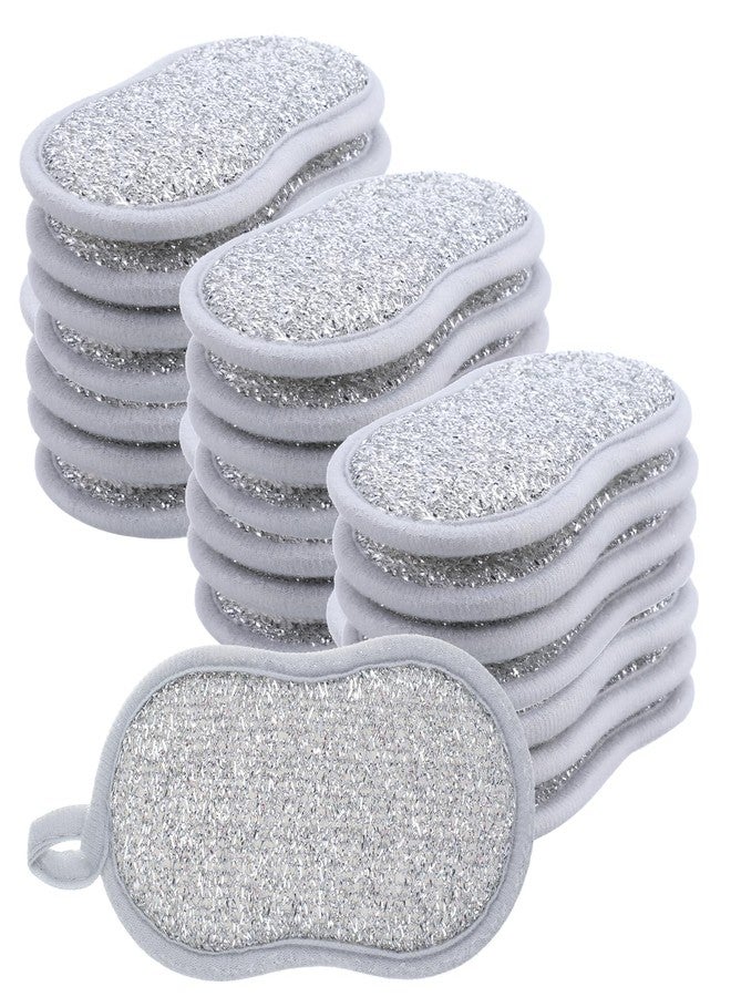 mekueeex 30 Pack Multi Purpose Scrub Sponges Non Scratch Microfiber Sponge Cleaning Dish Scrubber Reusable Dish Sponges for Washing Dishes Along with Heavy Duty Scouring Power - Image 1